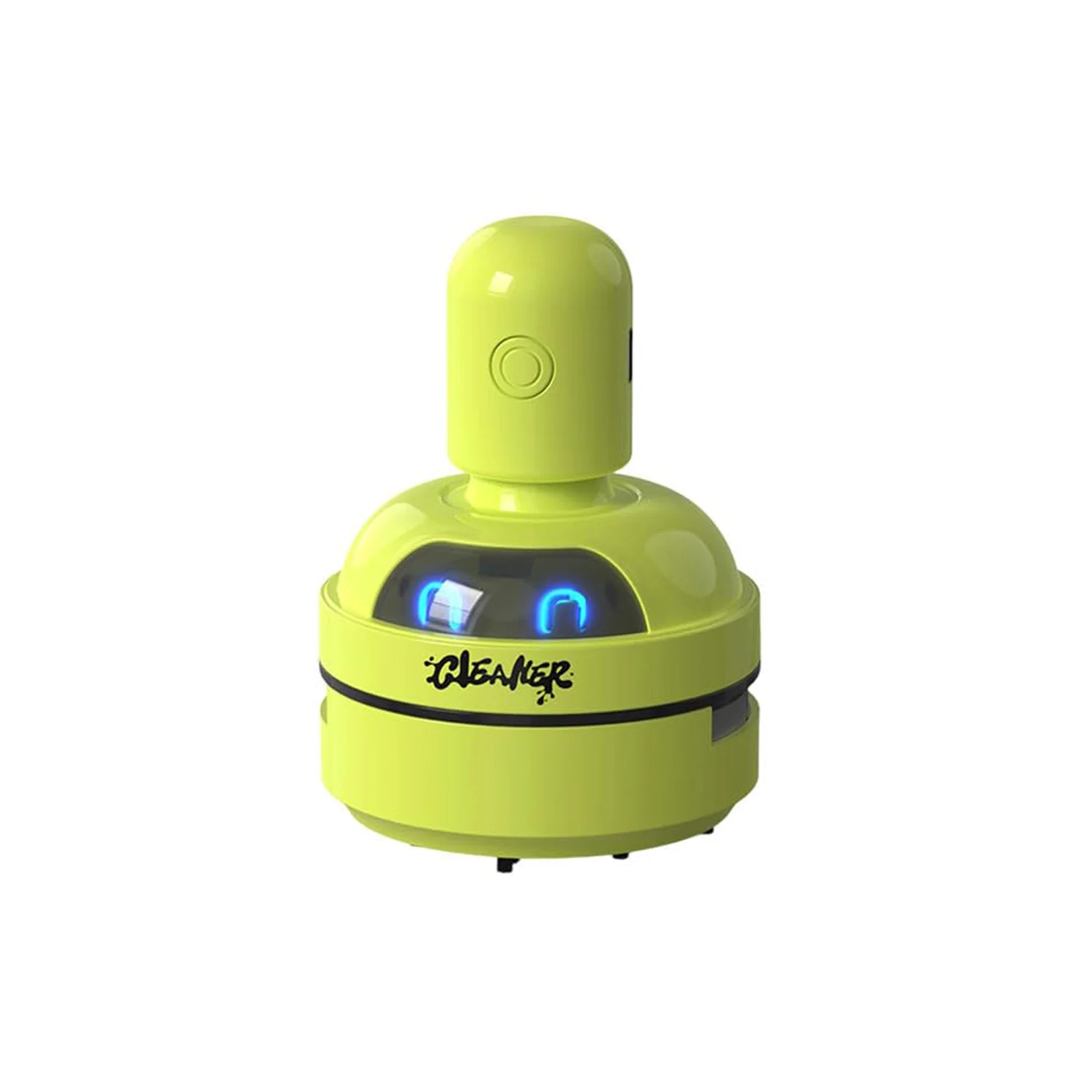 Cute Robot Desktop Vacuum Cleaner White USB Rechargeable Strong Suction for Home Office School Desk Cleaning product view