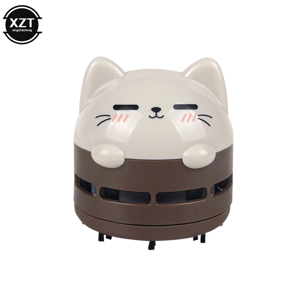 Mini Handheld Desktop Vacuum Cleaner Portable USB Rechargeable Cleaner Cartoon Shape Eraser Dander Confetti Cleaning Brush detail