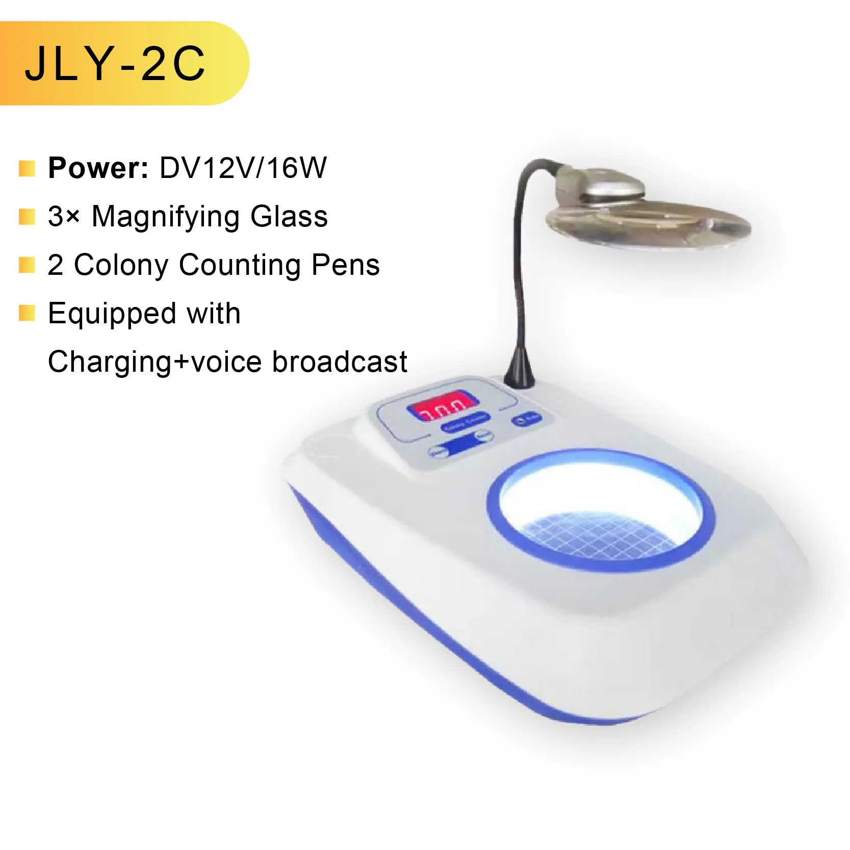 XK97A Digital Colony Counter LED Display Semi Automatic Bacterial Petri Dish CFU Counting Instrument for Lab Use product view