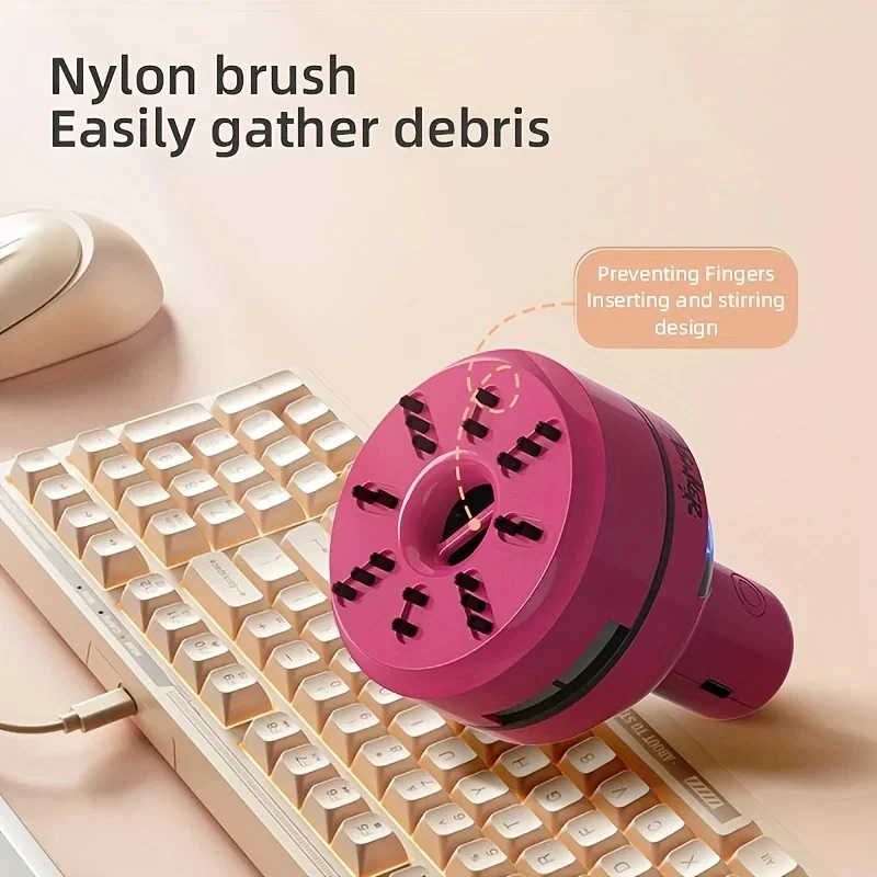 Mini Desktop Vacuum Cleaner Portable Usb Rechargeable 3speed Handheld Computer Dust Collector For Home Office Keyboards Cleaning detail