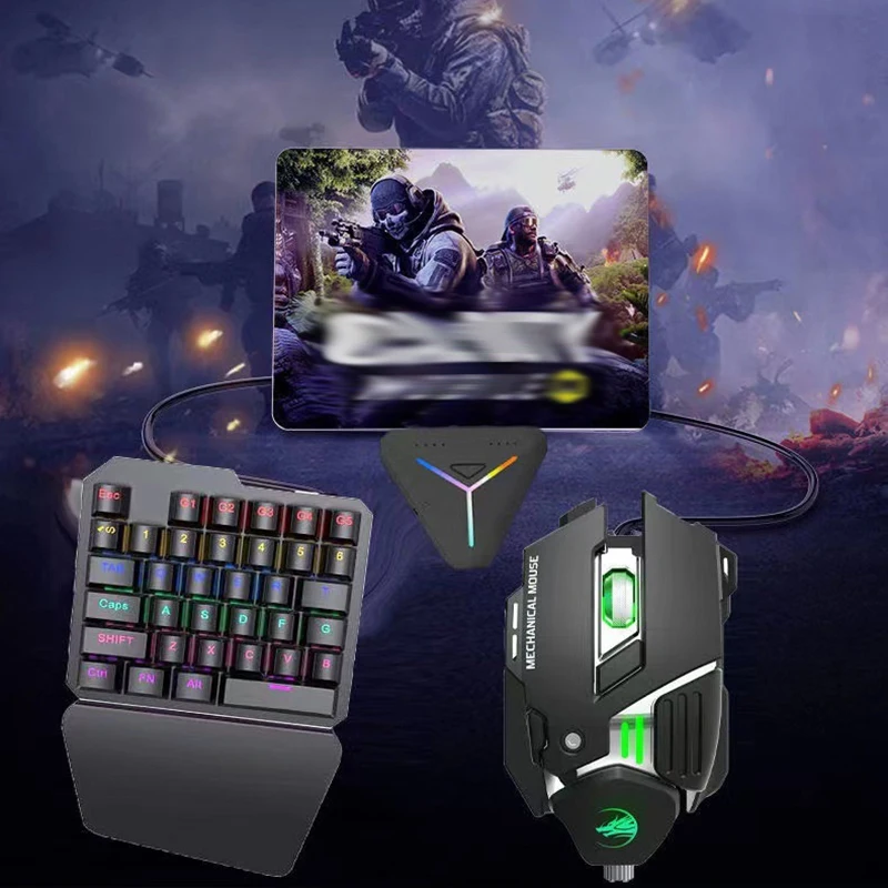 RGB Gaming Keyboard Single Hand Mini USB Ultraslim Wired 35Keys OneHandedly Backlight Keyboard For Computer PC Laptop detail