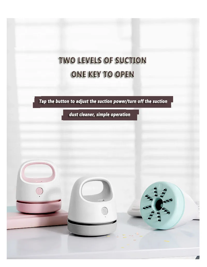 Wireless Handheld Vacuum Cleaner Portable Mini USB Charging Small Desktop Vacuum for Home Car Cleaning detail