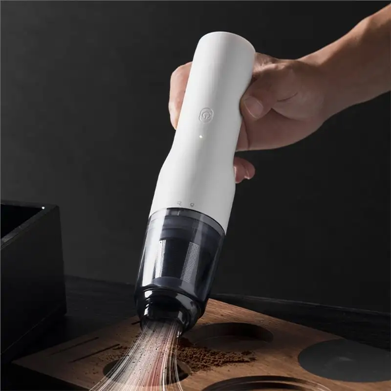 AT28For BarCar Desktop Coffee Grounds Vacuum Cleaner Portable Wireless Handheld With 13Kpa Powerful Suction Blower product view