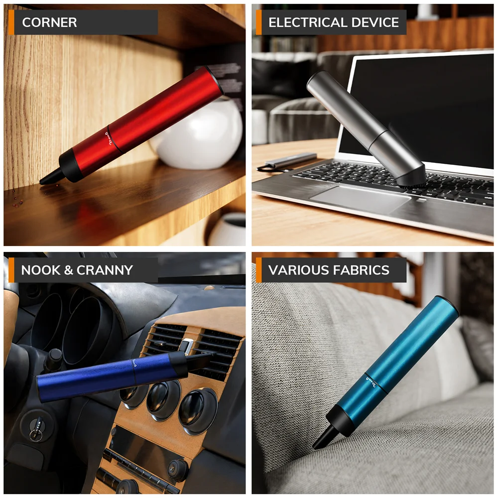 Cordless Laptop Vacuum Cleaner Portable USB Rechargeable Car Vacuum Mini Cool ModelXAluminum Alloy detail