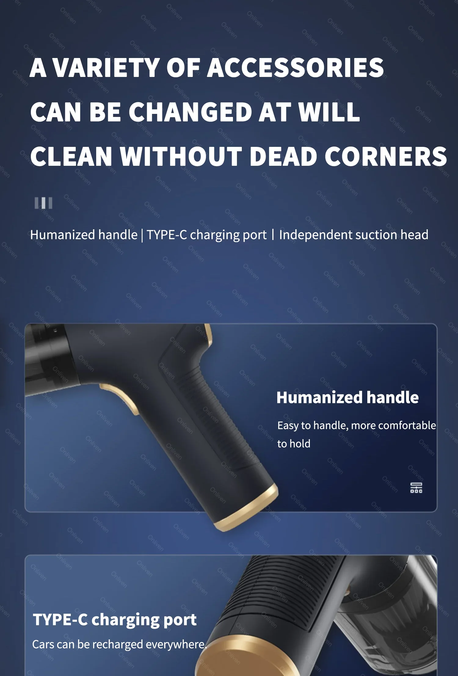 New Mini Vacuum Cleaner 780000PA Powerful Cordless Vacuum Cleaner Mini Blower Handheld Portable Car Vacumm Cleaner detail