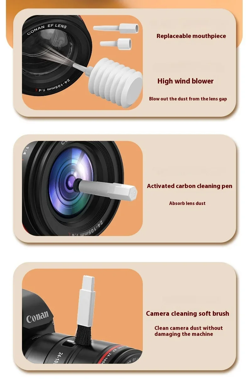 20 in 1 Computer Cleaning Kit Keyboard Screen Cleaner Portable Vacuum for Phone Camera Headphone with Detergent detail