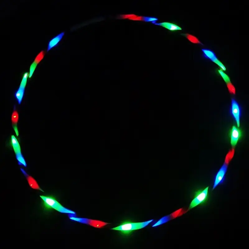60708090cm LED Colorful Sports Hoops Lose Weight Fitness Circle Art Show Yoga Home Gym Workout Equipment for Women Kids Gift product view