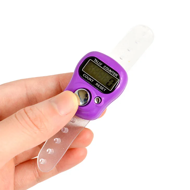 1Pcs Mini Digital Hand Ring Tally Counter LCD Screen Display Electronic Finger Counter W2F detail