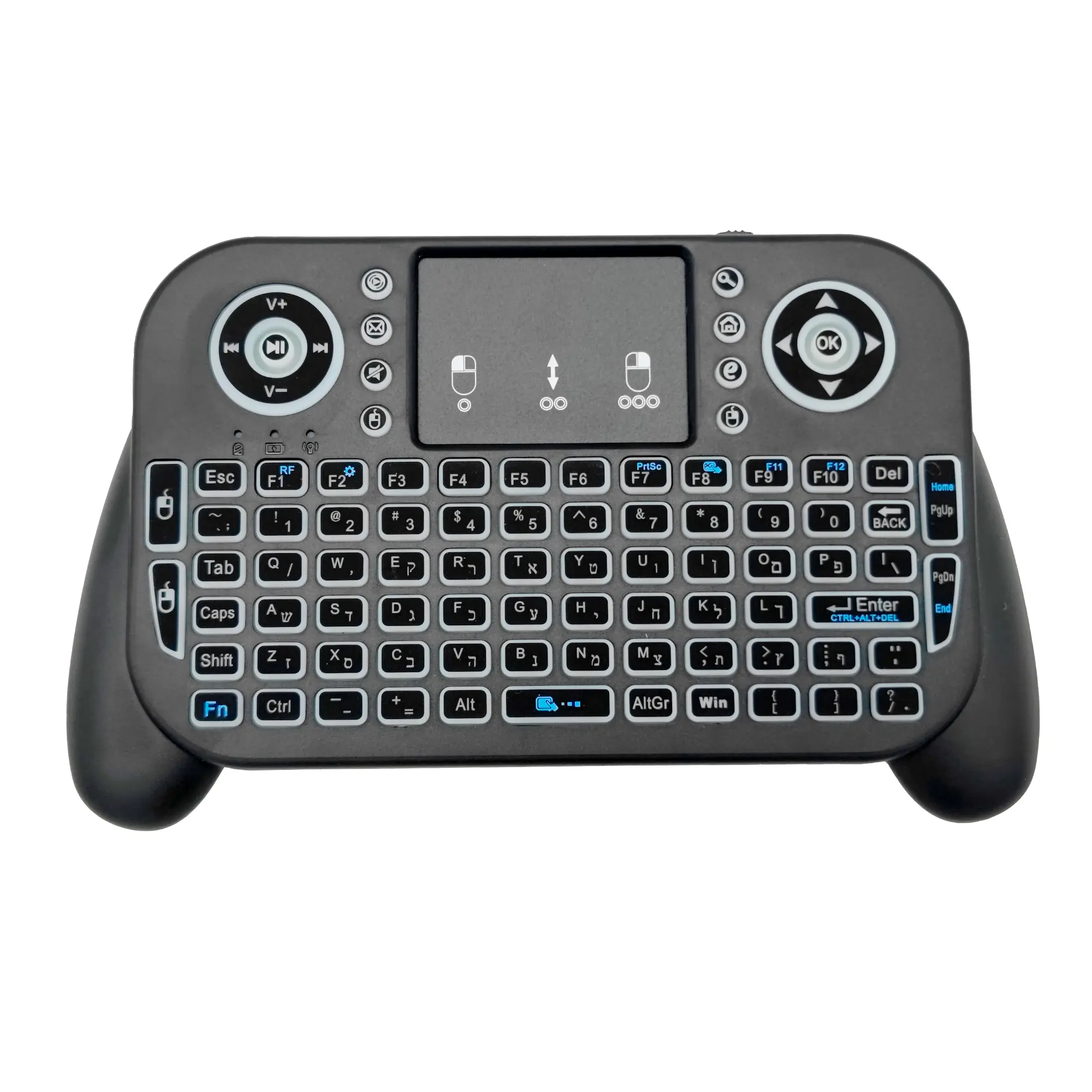 V8 24G Bluetooth Mini Keyboard 7Color Backlit Air Mouse Touchpad for Android TV Box product view