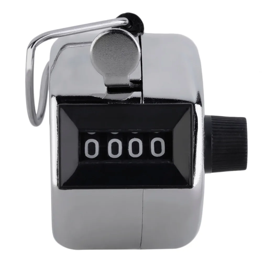 Metal Handheld Tally Counter 4Digit Number Count Clicker Counter Hand Mechanical Counters Clickers Pitch Counter for Coaching detail