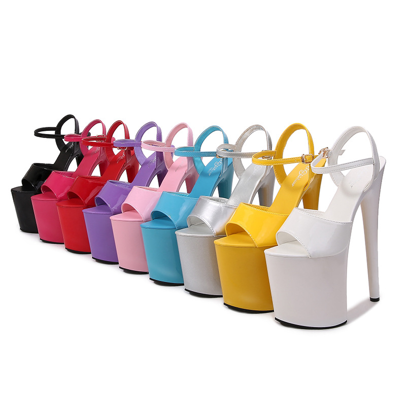 Dropshipping Custom Logo High Heels Fashion Sandals Pointed Toe Summer Anti-Slip Platform High Top Design Shoes