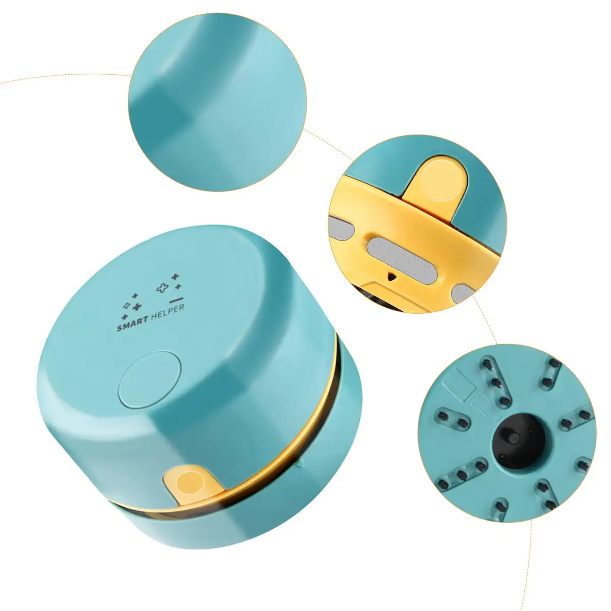 Mini Desktop Dust Cleaner Portable Desk Cleaner for Keyboard Paper Scraps Eraser Slag Bread Debris Wireless Electric Vacuum product view