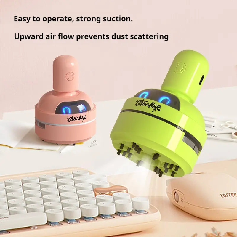 Desktop Cleaner Vacuum Cleaner Cartoon Mini Portable For Eraser Pencil Shavings Dust Cleaning For Keyboard Desk Table product view