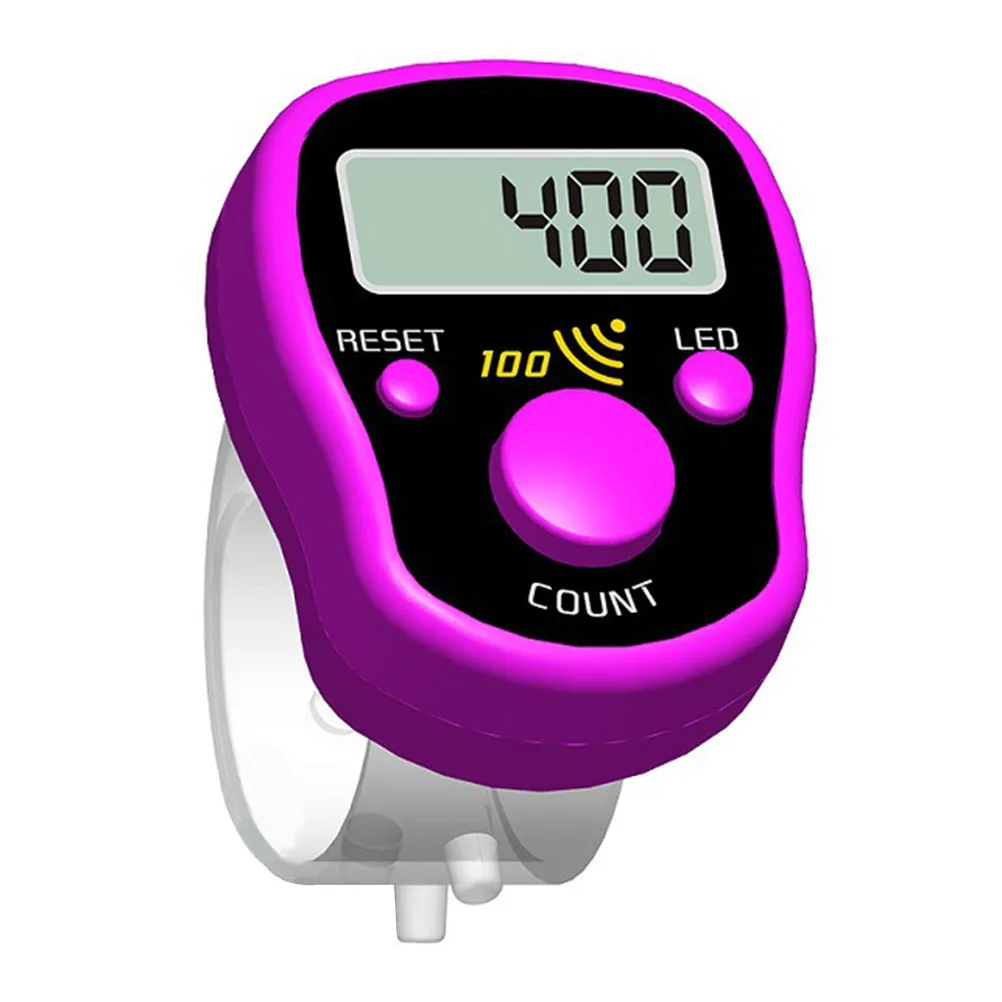 Random Color Finger Counter Digital LED Electronic Handheld Tally Counter Clicker Finger Ring Golf Digit Stitch Marker 1pcs detail
