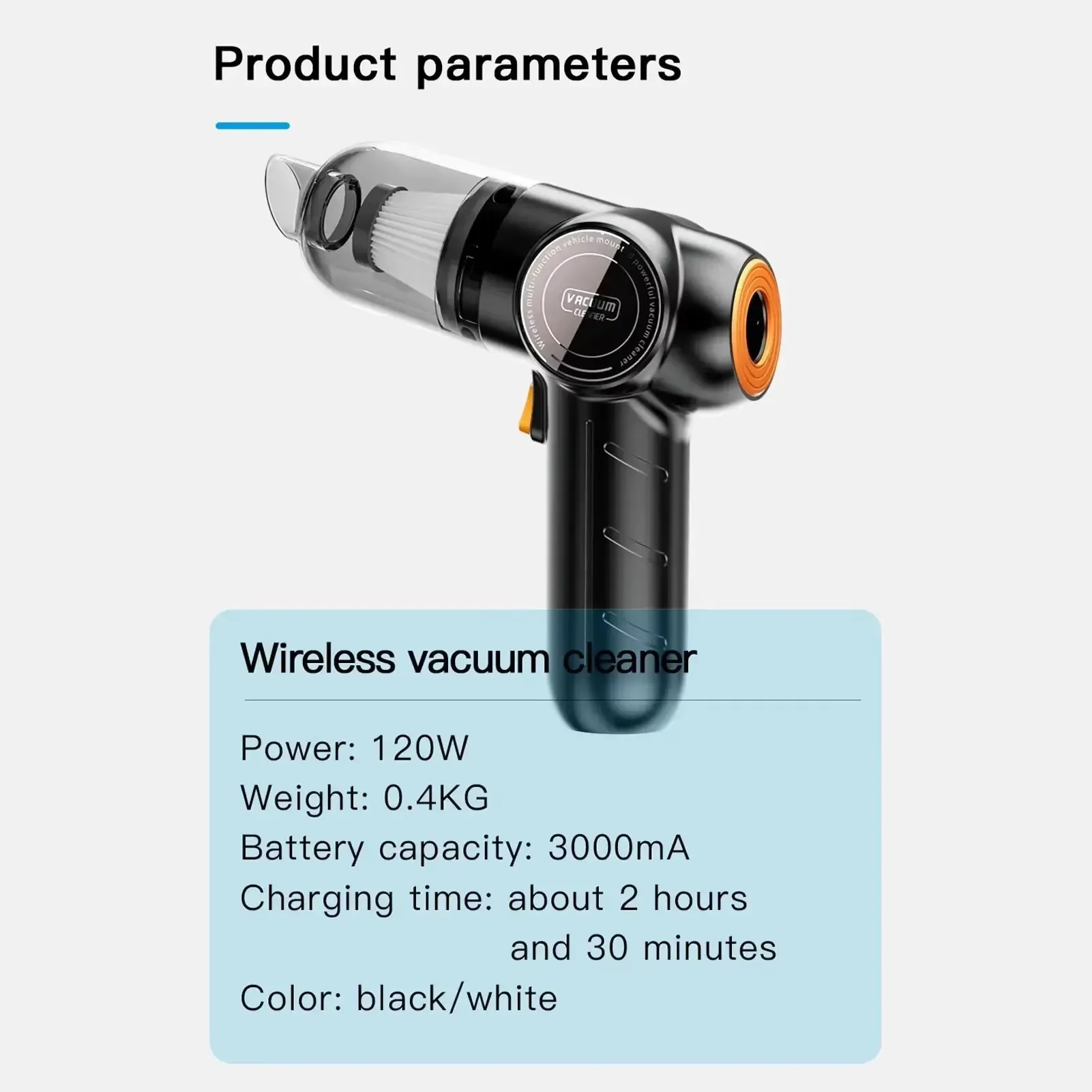 New Design Car Vacuum Cleaner 10000PA Strong Suction Wireless Portable Vacuum Cleaner For Car Home Desktop Keyboard Cleaning detail
