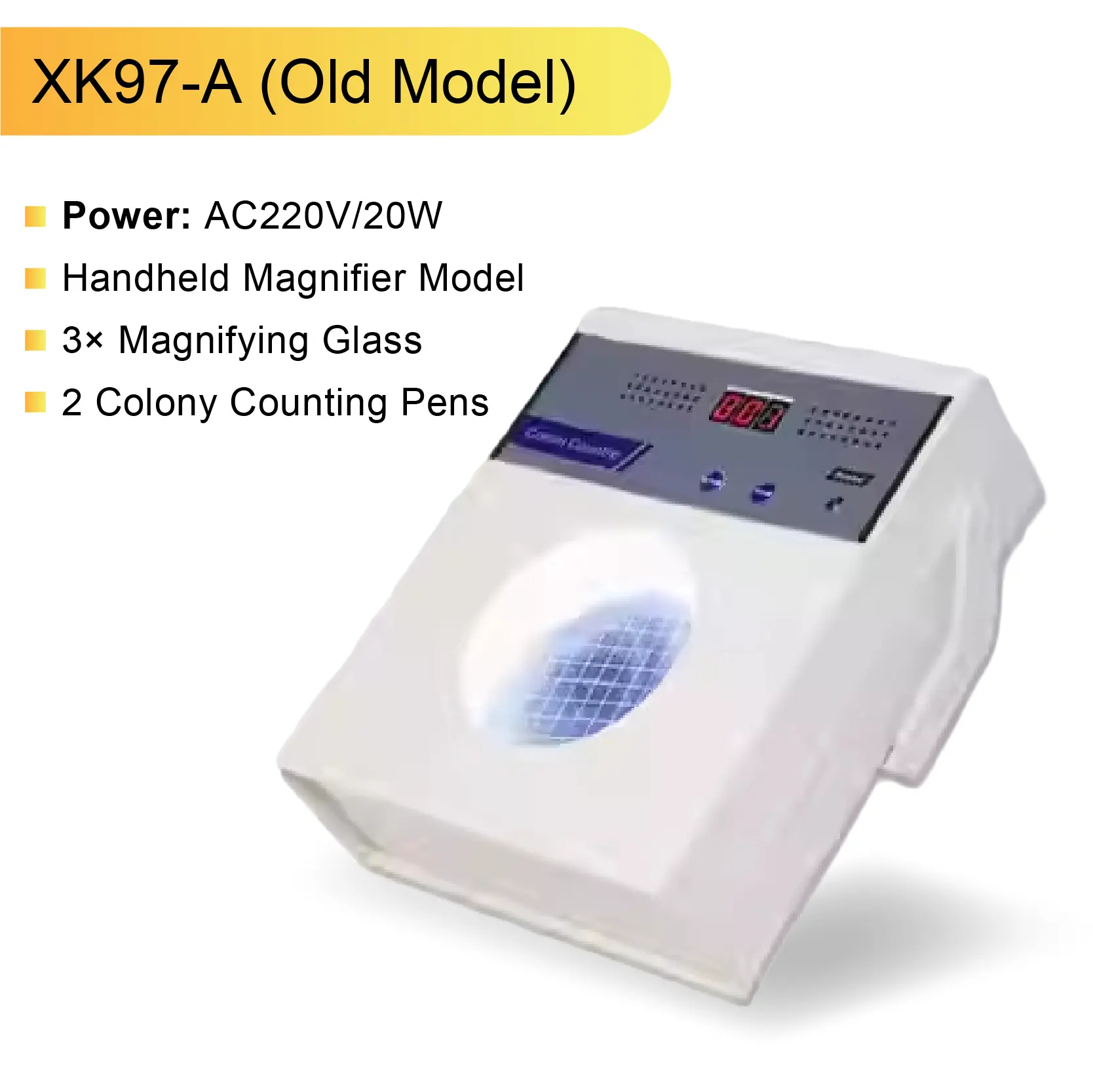 XK97A Digital Colony Counter LED Display Semi Automatic Bacterial Petri Dish CFU Counting Instrument for Lab Use product view