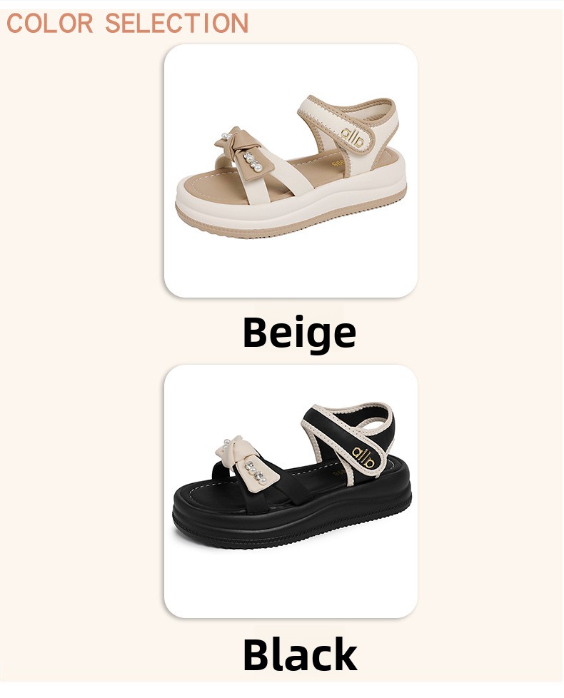 Soft Cushioned Platform Toe Casual Roman Sandals Women Summer Outdoor New Style Featuring Velcro Straps detail