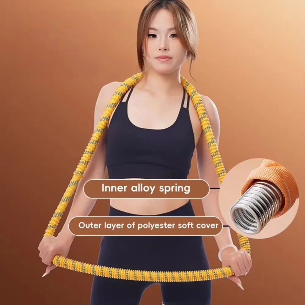Portable Fat Burning Sports Hoop Foldable Soft Spring Spring Tube Yoga Circle Adjustable Durable Fitness Circle Aerobic Exercise detail