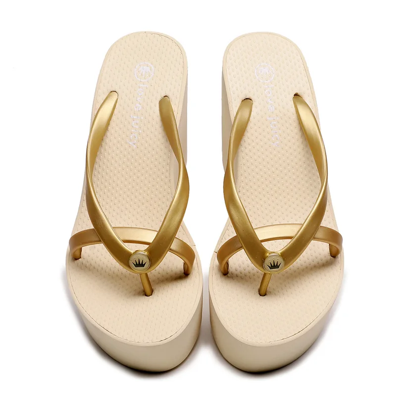 Sexy Slippers for Women in Summer High Slope Heel Shoes 11cm Thick Bottom Nonslip Womens Sandals Beach Slippers Wedge Sandals detail