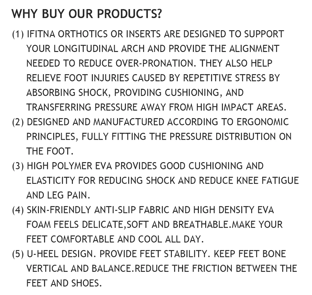 Arch Support Orthopedic Insoles Sneaker Plantar Fasciitis Orthotic Shoes Inserts Flat Feet Heel Pain Athletic Cushion Pad detail