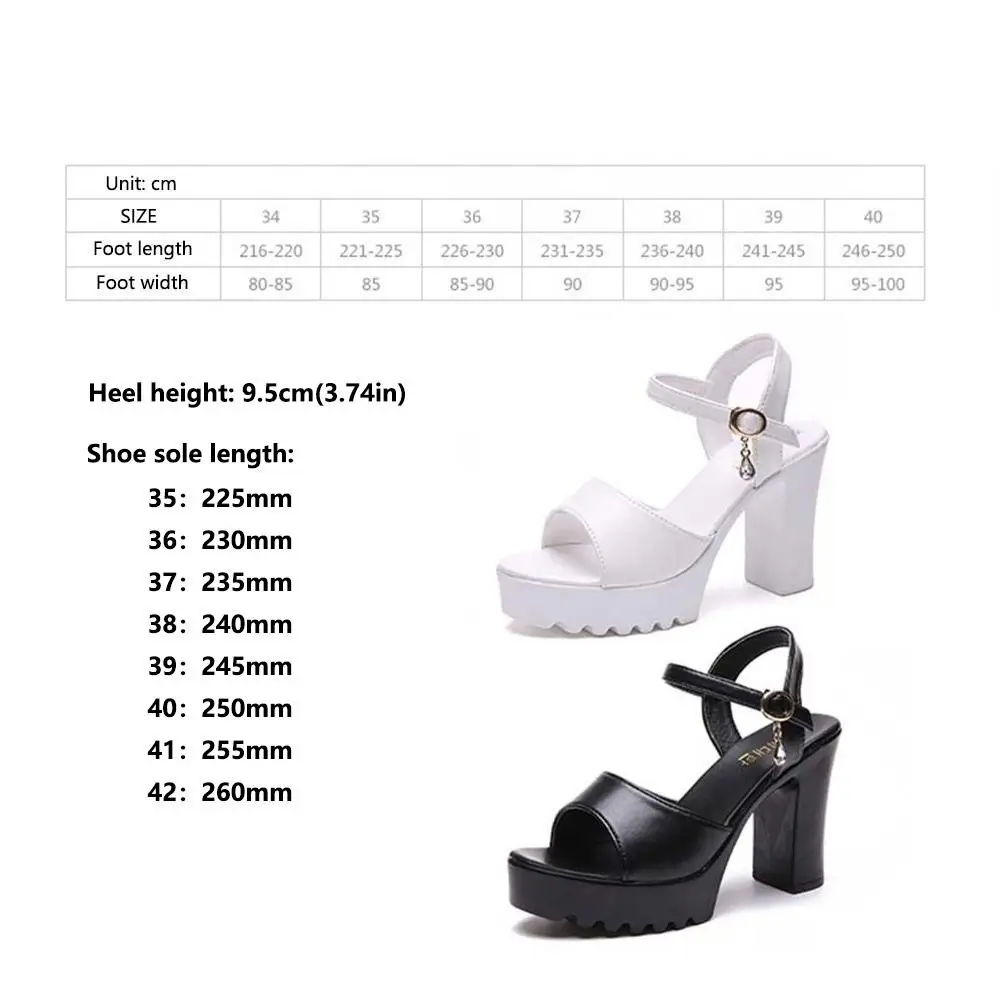 Fashion Fish Mouth High Heel Sandals Buckle Slope Casual Platform High Heels Comfortable Nonslip Womens Sandals Summer product view