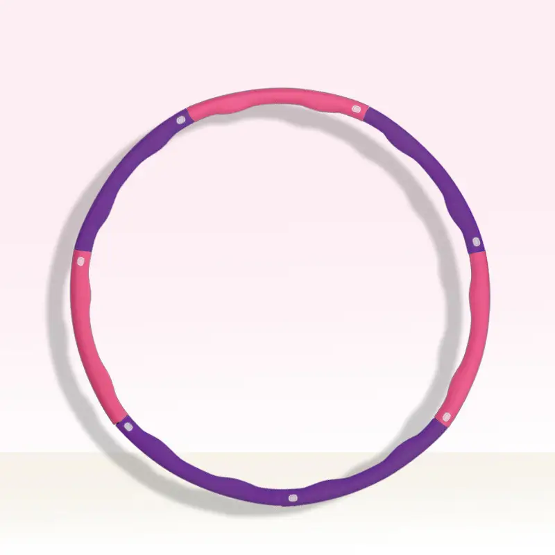 Adjustable Size Multi-color Hula Ring for Kids Women 8 Sections PP+Foam Material Max Waist Size 95cm Fitness Exercise Weight