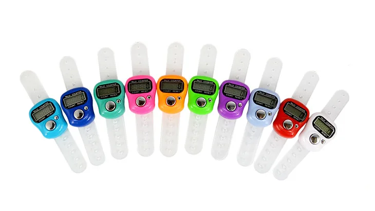 1Pcs Mini Digital Hand Ring Tally Counter LCD Screen Display Electronic Finger Counter W2F detail