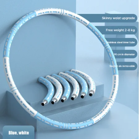 Good Quality Custom Hoop Weight Loss Adjustable Exercise Hula Ring Hoop Fitness Weighted Hula Ring Hoops for Adults detail