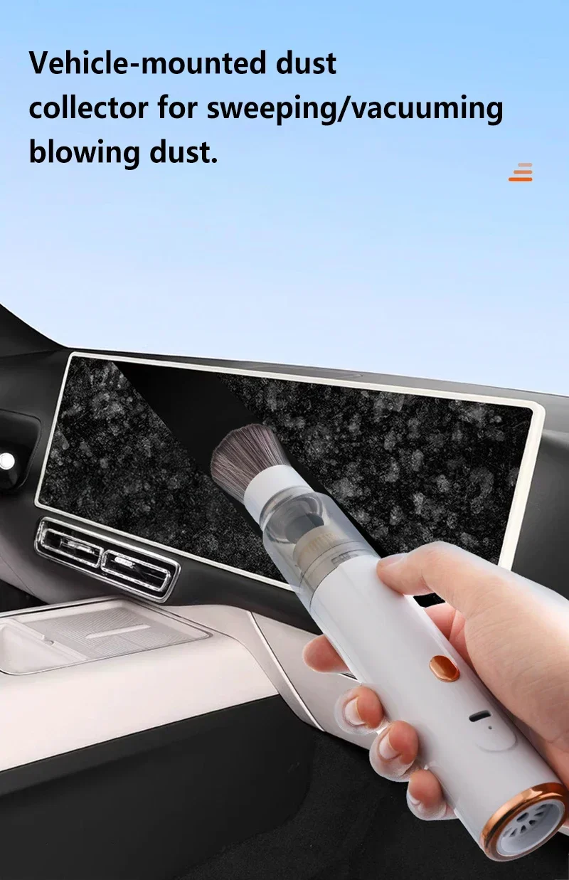 Portable Mini Handheld Vacuum Cleaner 3in1 SuctionBlowWater Absorption Strong Suction for Car Coffee Powder Desktop Cleaning detail