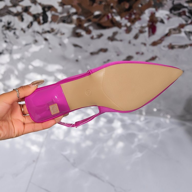 Zapatos De Mujer Lady Office Heels Sandals Sandals with Pointed Toe PU Upper and Sexy Style for Women detail