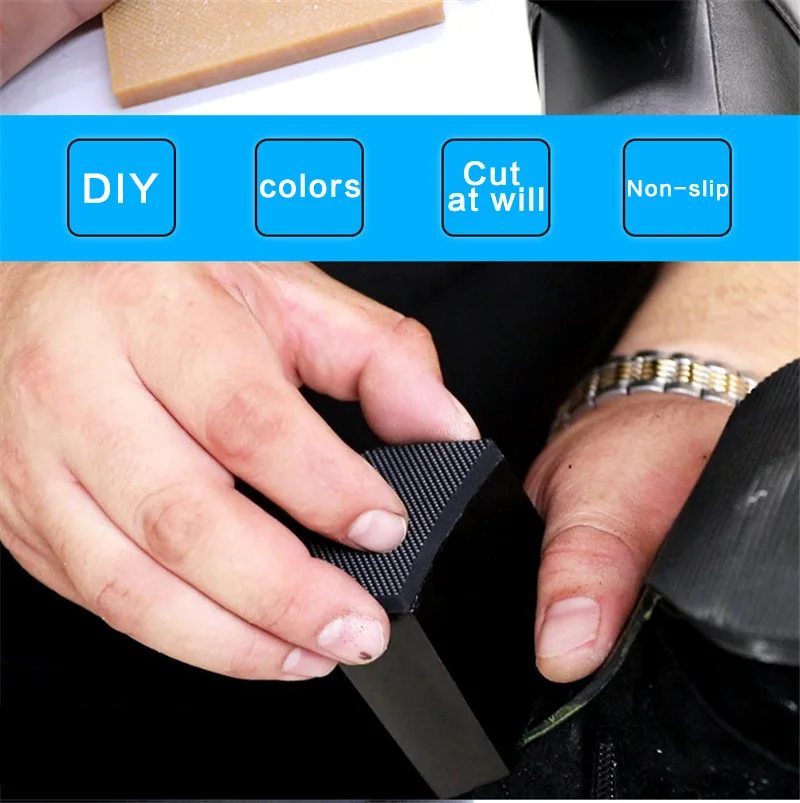 1 Pair DIY Rubber Sole For High heels Repair Shoes Tire Grain Wave Pattern Repair Worker Shoes Outsole Stick On Soles Heel Pads detail