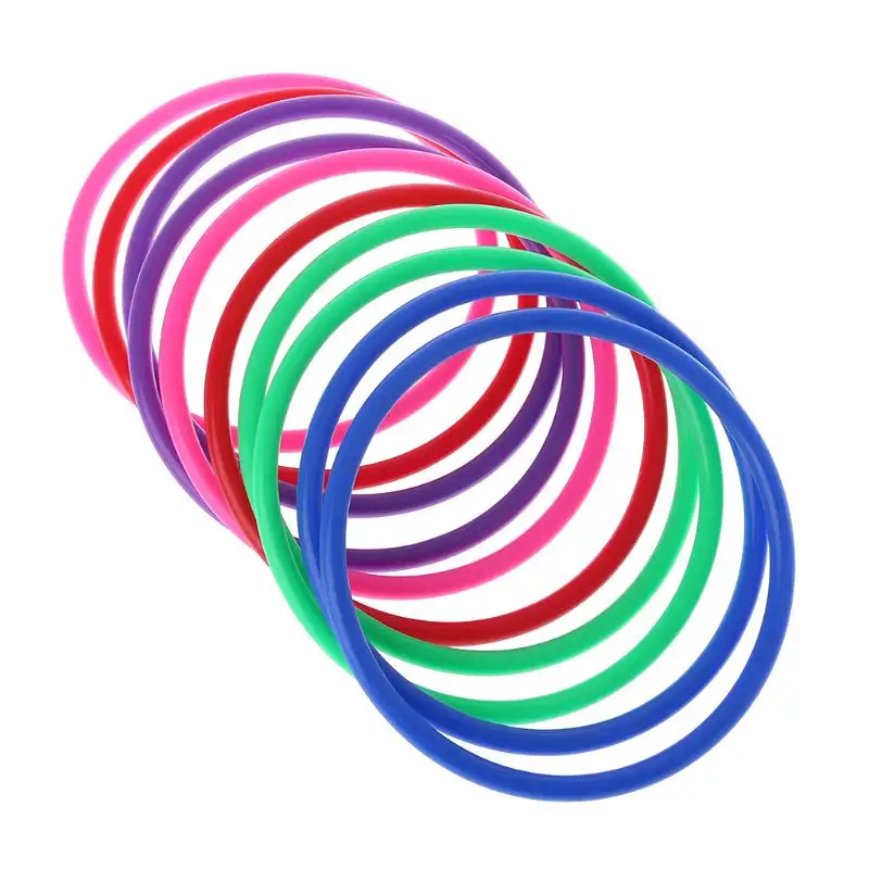 10 Pcs Plastic Toss Rings Throw Carnival Backyard Park Games Kids Intelligence Development Educational Exercise Prop Toy product view