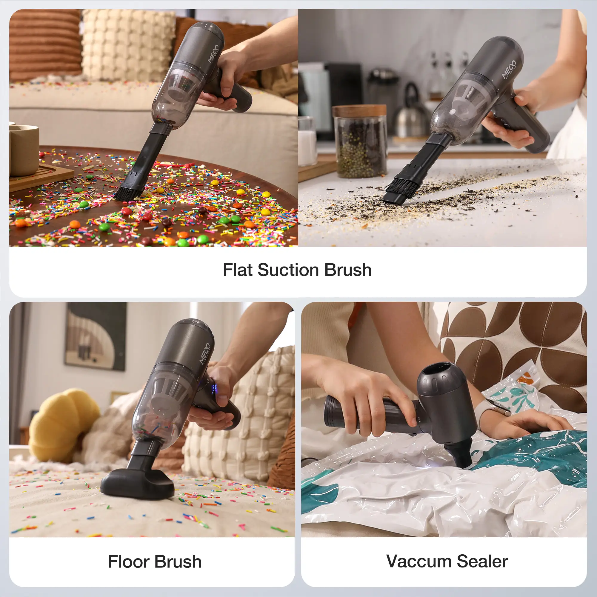 MEVC2 4 in 1 Electric Compressed Air Duster Vacuum Cleaner Function Powerful 3Gear Keyboard Cleaner for Computer Car Home product view