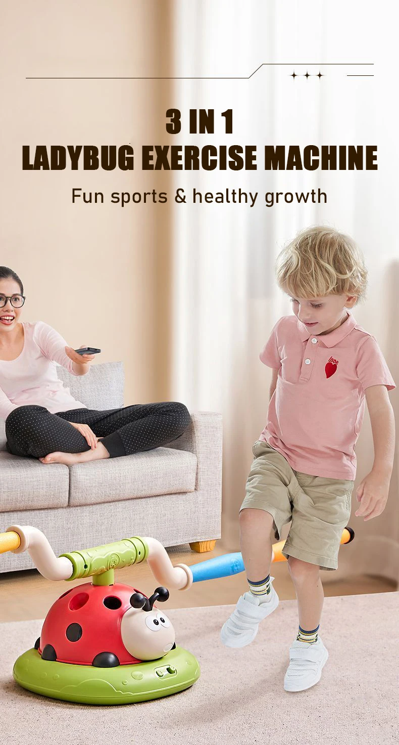 3 In 1 Musical Jump Outdoor Toys for Toddlers Shoot Launcher Toss Ring Game With Remote Control For Kids Indoor Sports Set Gift detail