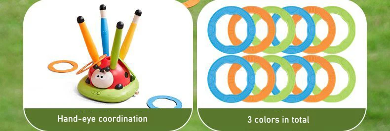 3 In 1 Musical Jump Outdoor Toys for Toddlers Shoot Launcher Toss Ring Game With Remote Control For Kids Indoor Sports Set Gift detail