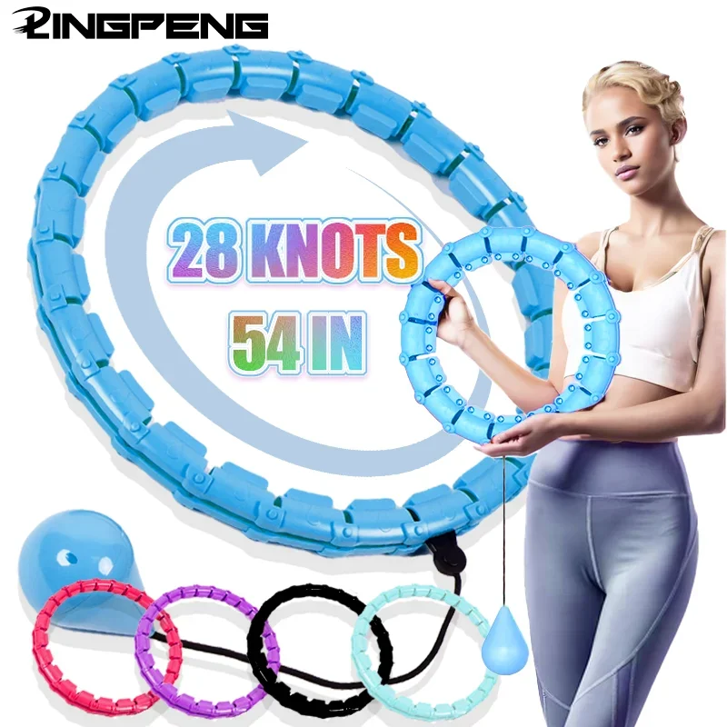 Smart Sport Hoop Weighted Exercise Hoops for Adults Easy Detachable Design With Adjustable Weight,Fitness Gym Equipment for Home