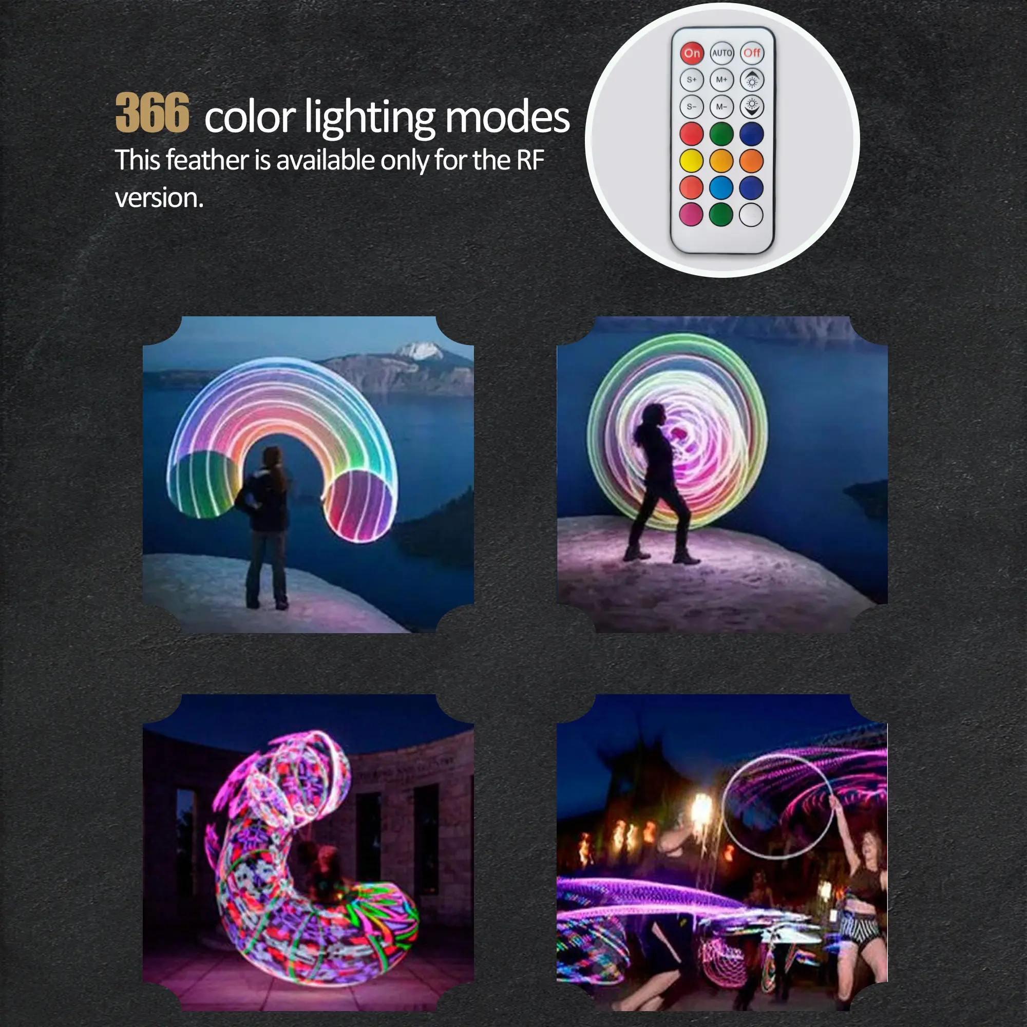 LED Hoop Color Strobing and Changing Hoop Light Up LED Dancing Hoops for Performance product view