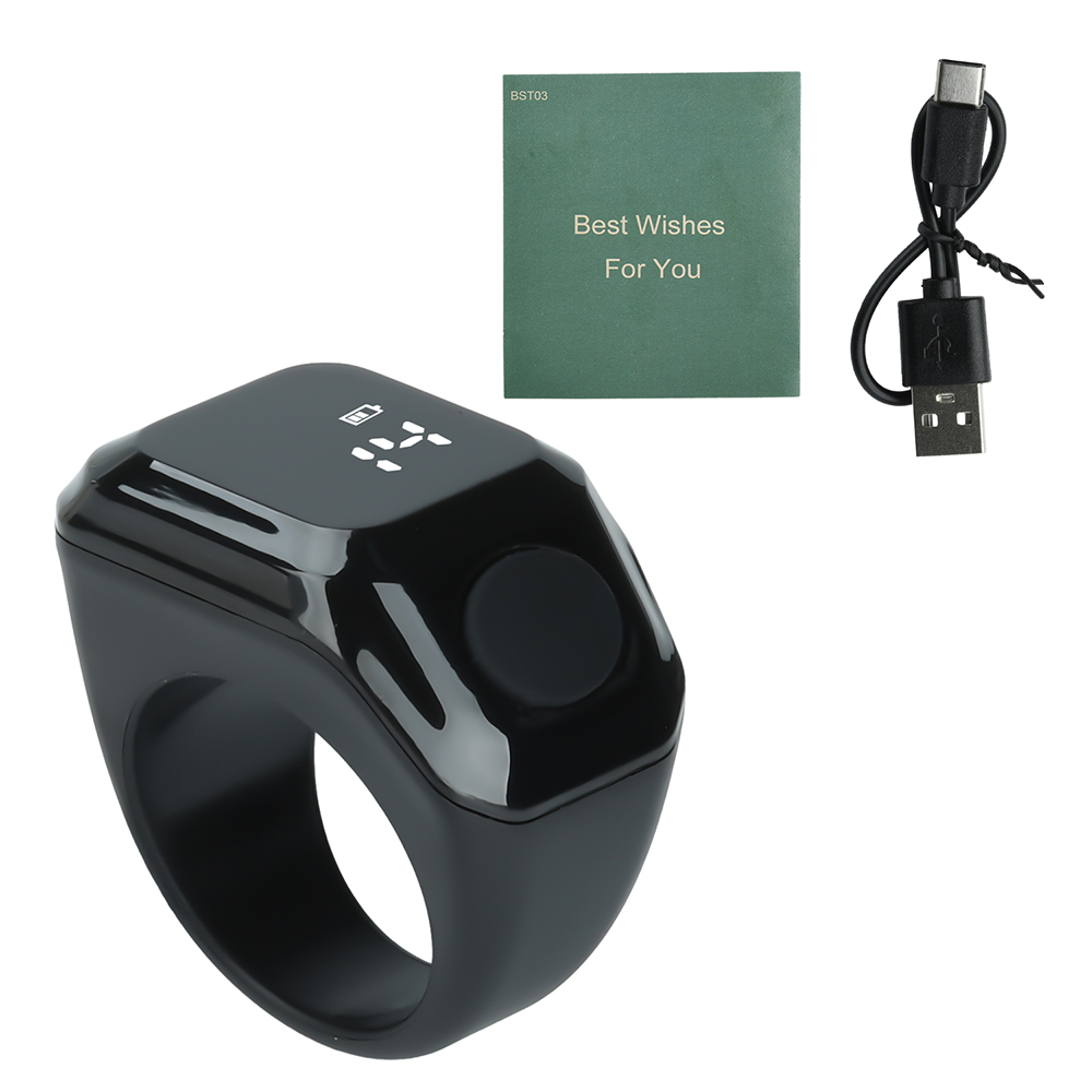 Smart APP Tally Counters Portable Digital Ring Counter Bluetooth Counting Muslims Zikr Ring Prayer Time Vibration Reminder detail