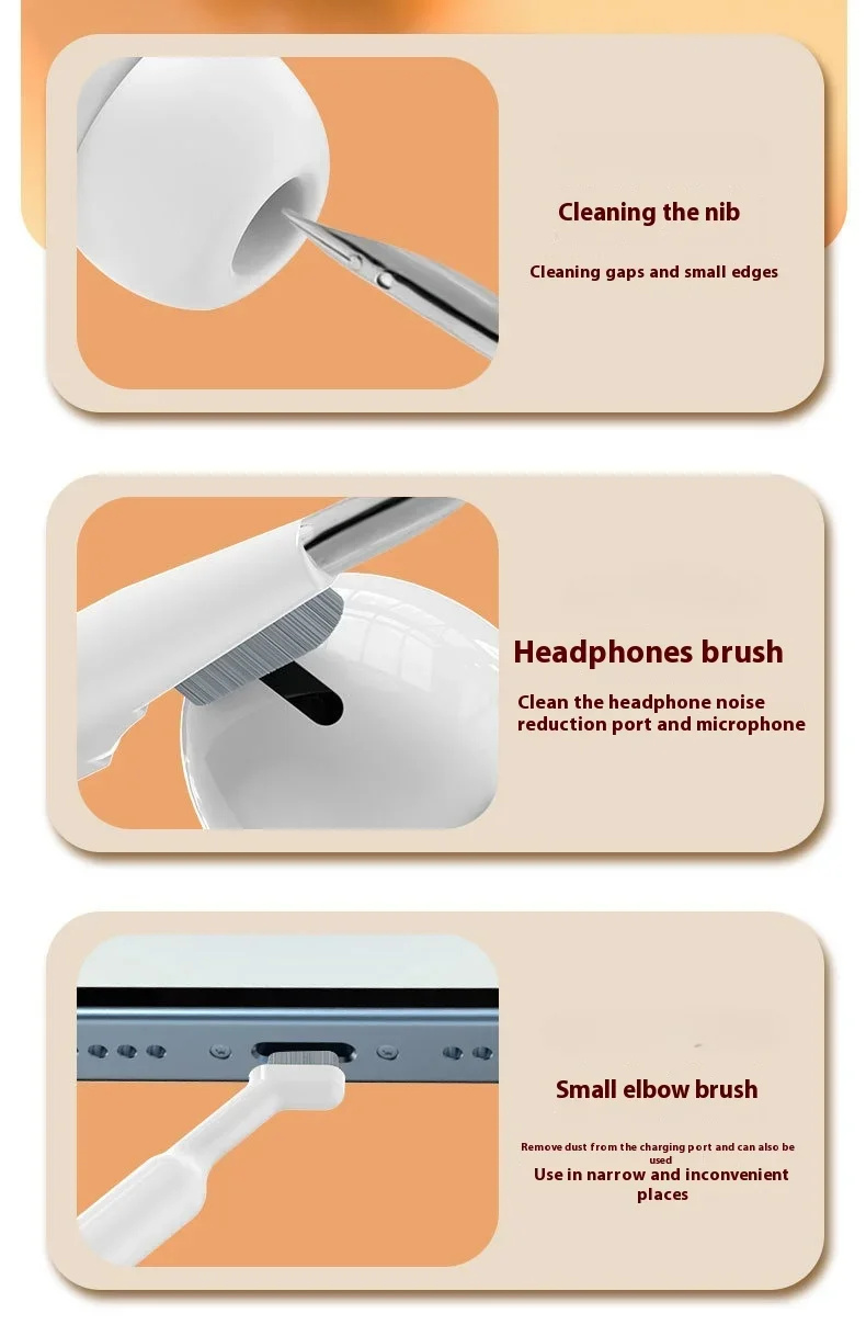 20 in 1 Computer Cleaning Kit Keyboard Screen Cleaner Portable Vacuum for Phone Camera Headphone with Detergent detail