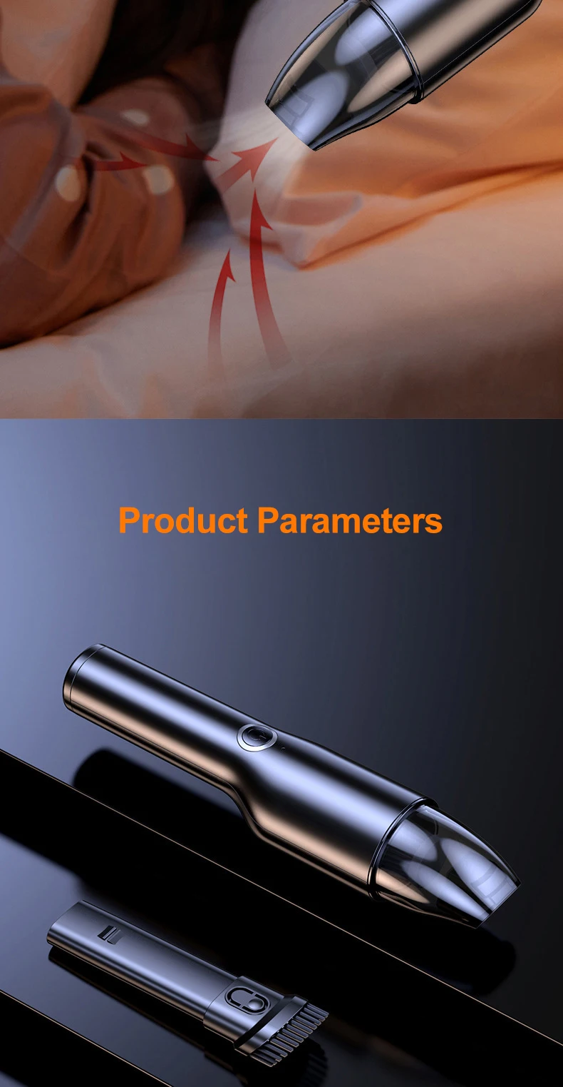 New Design Car Vacuum Cleaner 10000PA Strong Suction Wireless Portable Vacuum Cleaner For Car Home Desktop Keyboard Cleaning detail