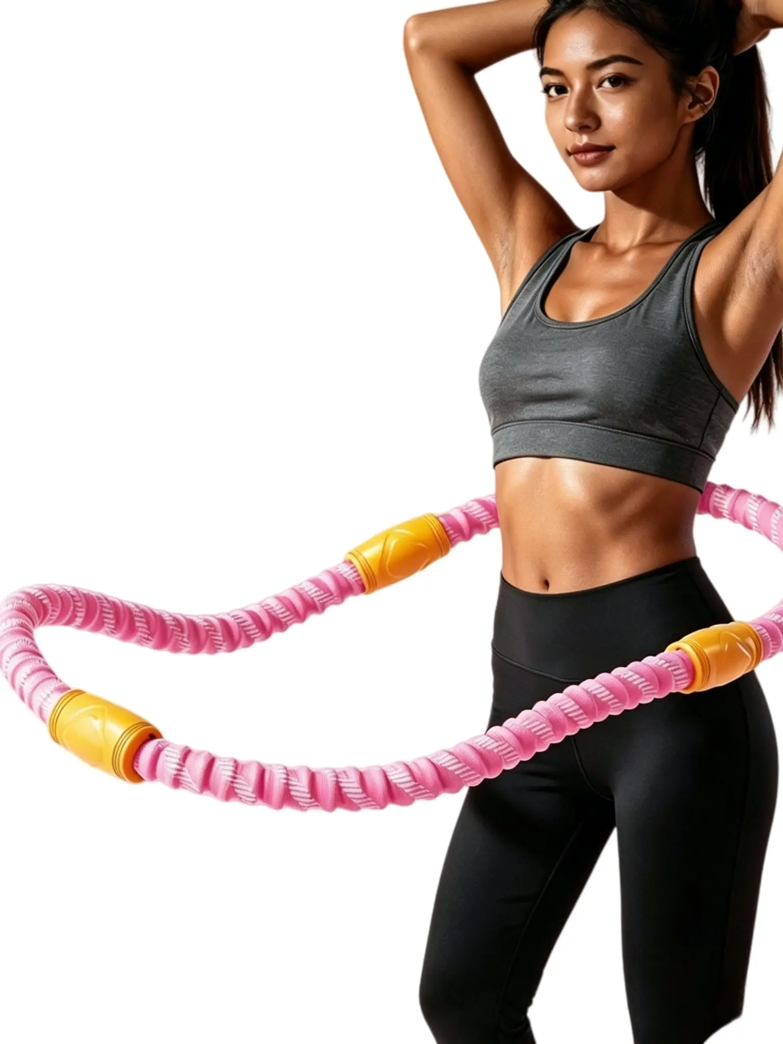 Silent Soft Spring Hula Hoop Foldable Portable Body Shaping Fitness Ring Comfort Massage Sports Equipment for Adults product view