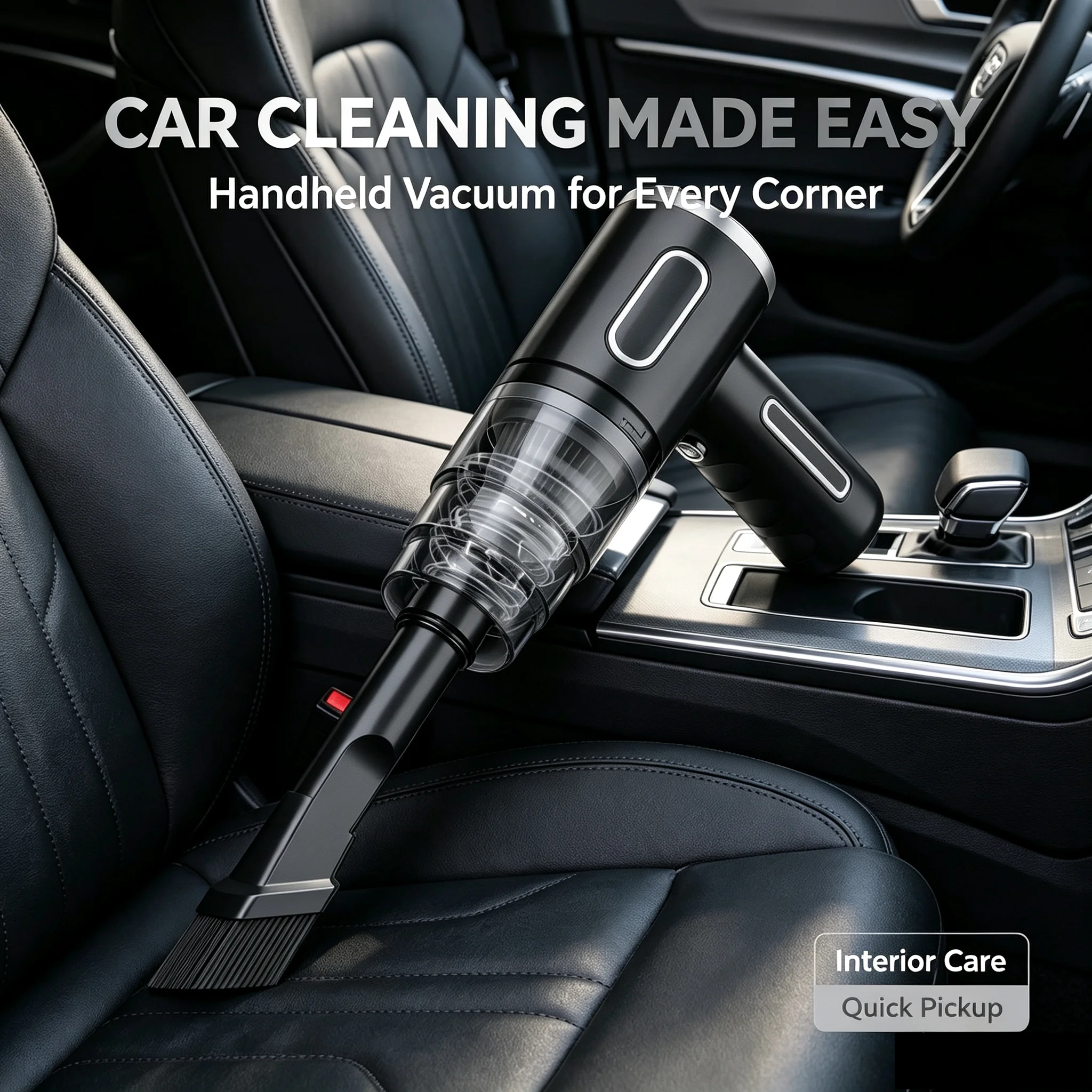 Wireless Handheld Car Vacuum Cleaner Ergonomic Handheld Design Mini Cordless Vacuum 3500Pa Strong Suction Car Home Dual Purpose Vacuum with LED Light Rechargeable Compact Vacuum for Car Sofa Keyboard Pet Hair Corner Dust Deep Cleaning product view