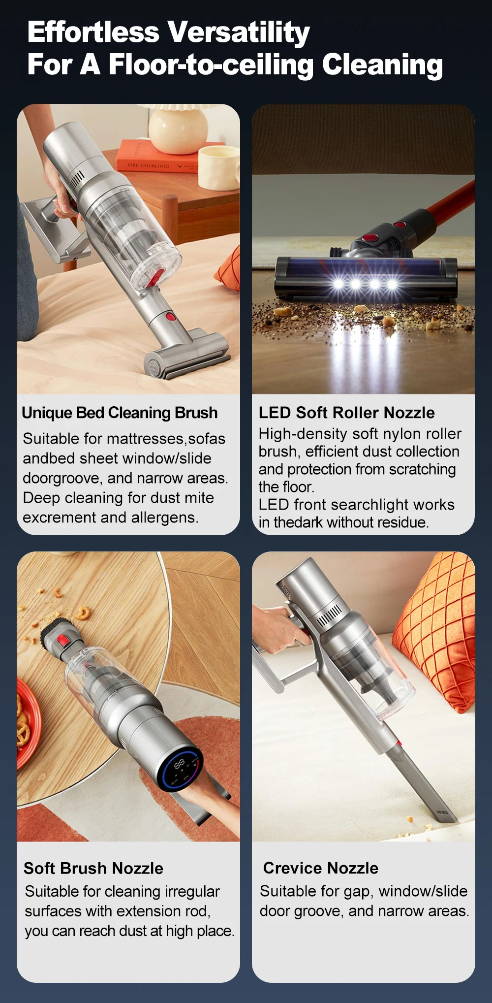 Wireless Handheld Vacuum Cleaner VC20527000PA SuctionSmart Dust SensorTouch ScreenPortable Stick Cordless Vacuum for Home detail