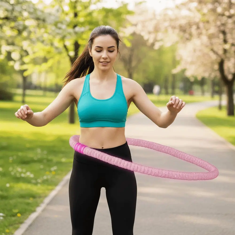 Soft Spring Fitness Circle Internal Spring Low Noise Weighted Fitness Hoop Foldable Thin Belly Abdominal Exercise Ring detail