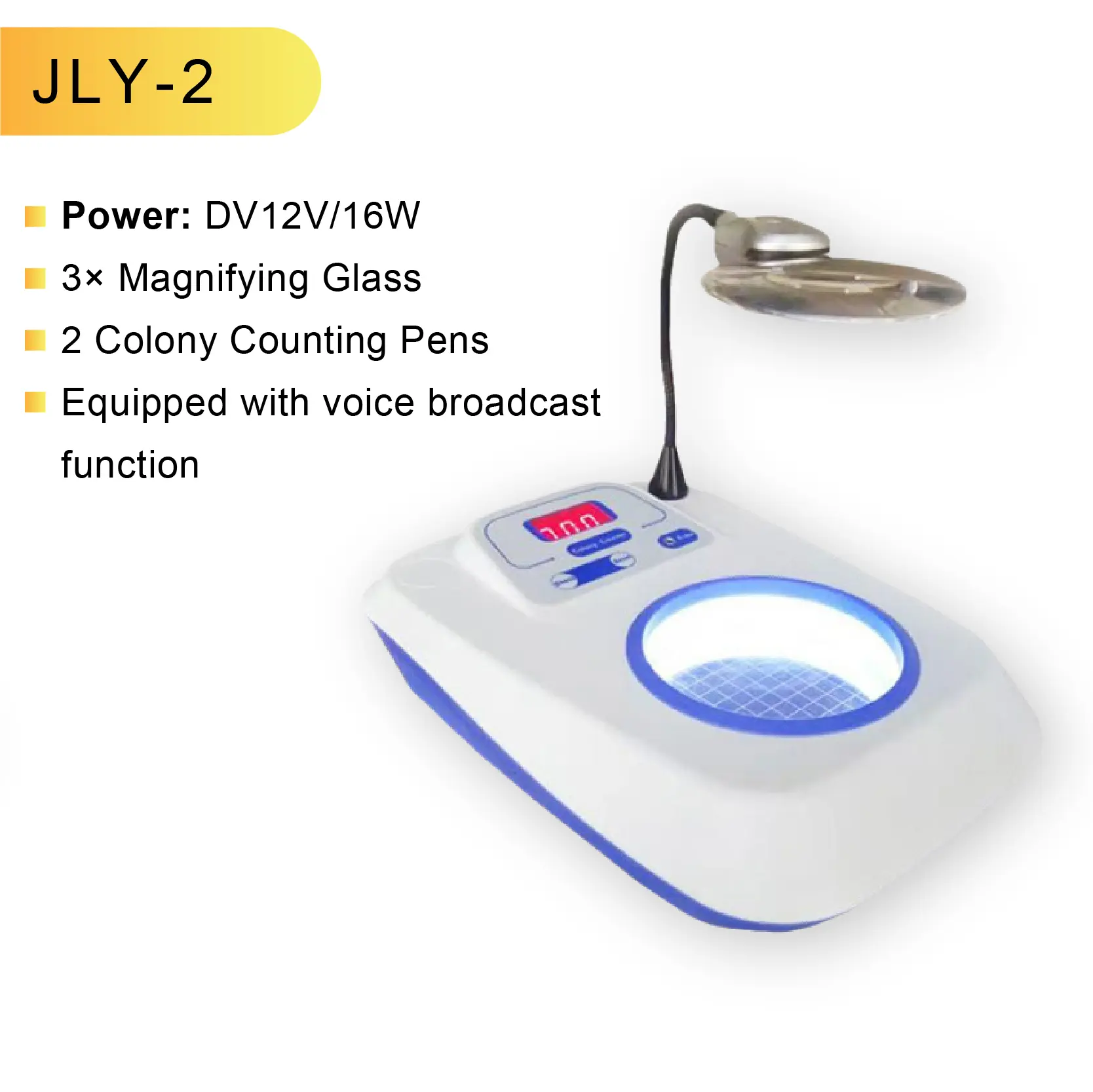 XK97A Digital Colony Counter LED Display Semi Automatic Bacterial Petri Dish CFU Counting Instrument for Lab Use product view