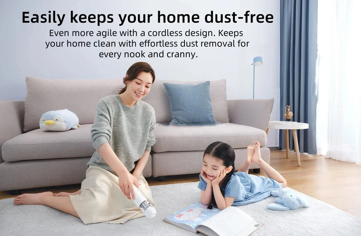 New Handheld Vacuum Cleaner Portable 13000Pa 2 Gear Cordless Multifunctional Nozzle Dual Filtering Home Car Dust Catcher detail