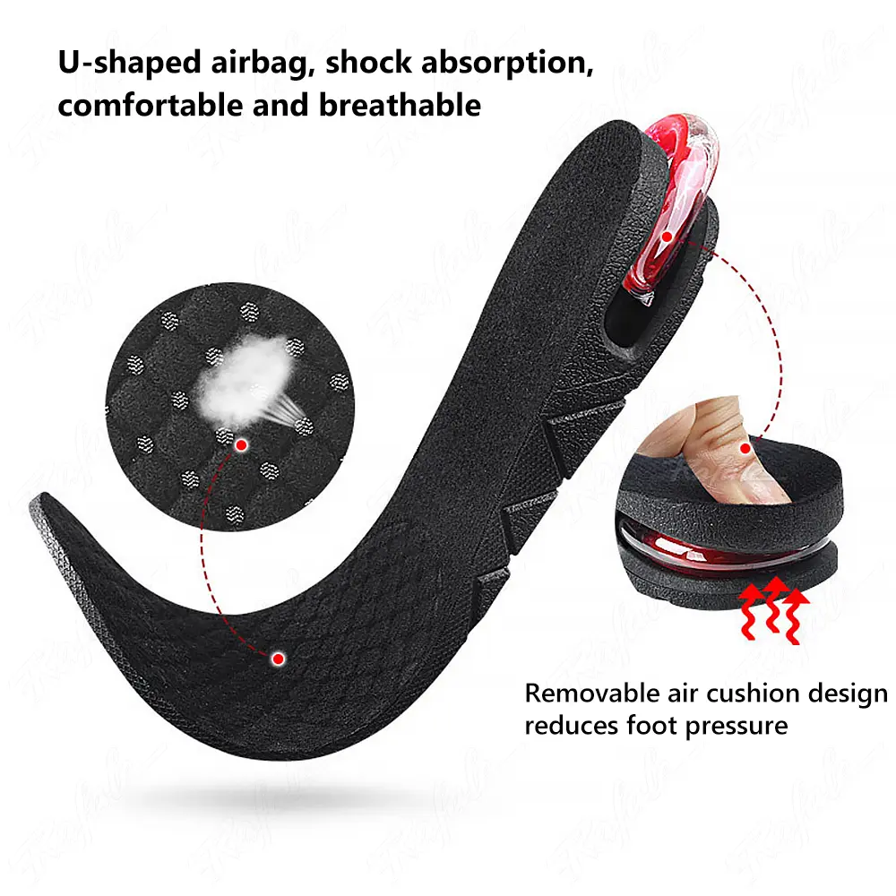 Insoles For Shoes Height Increase Insole Cushion 39cm Height Lift Adjustable Cut Shoe Heel Insert Taller Women Men Unisex product view