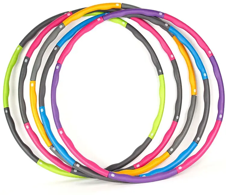 Health Weighted Flexible Fat Burning Gym Fitness Exercise Yoga Ecofriendly Adjustable Soft Colorful Hula Circle Hoops product view