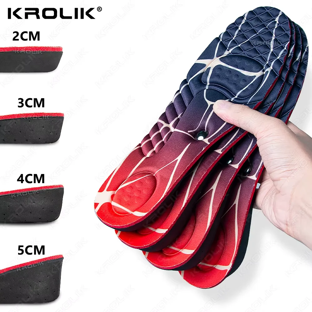 NEW 2cm5cm Acupressure Invisible Height Increase Insole for Men Women Heel Lifting Foot Magnetic Massage Pain Relief Shoe Pads detail