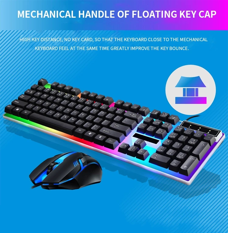 RGB Gaming Keyboard Gamer Keyboard And Mouse Kit Wired Mechanical Keyboard Gaming Keyboard And Mouse Combo For PC Gamers detail